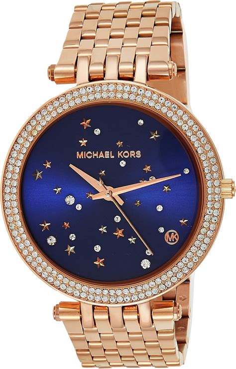 michael kors watch with stones|women rose gold mk watch.